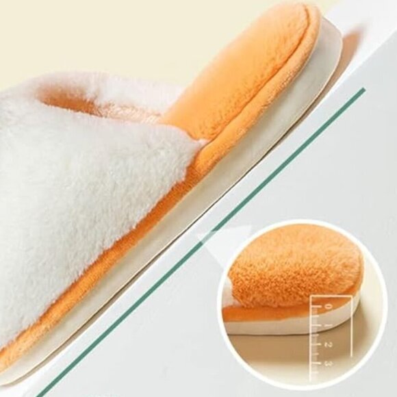 NWT Plush Pear Fruit Fuzzy Slippers - Picture 4 of 7